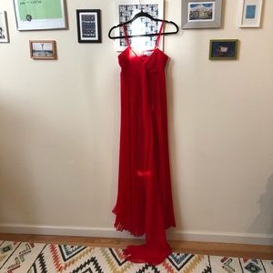 BCBG red gown